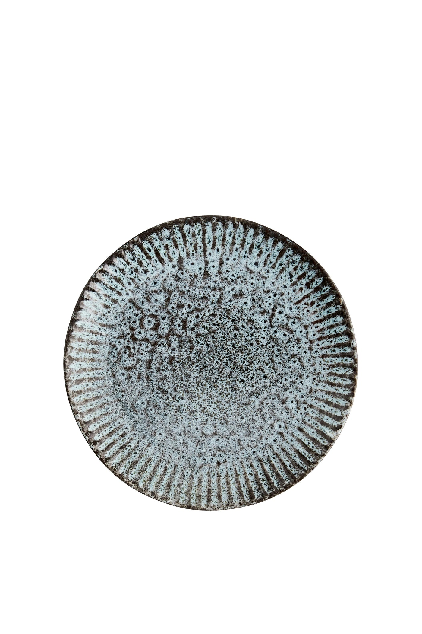 Madam Stoltz Light Petrol Black Stoneware Dinner Plate