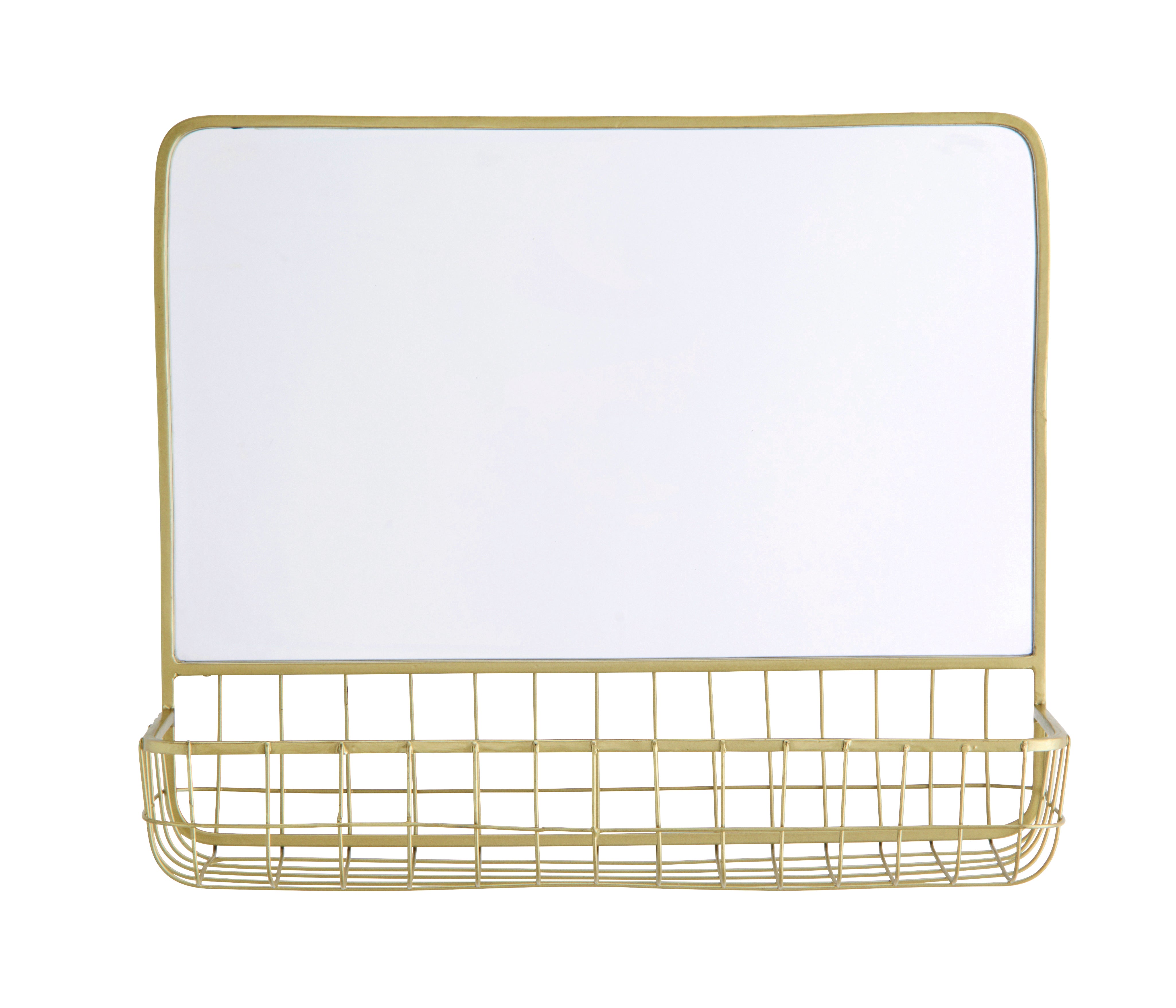 Madam Stoltz Mirror w/ iron shelf