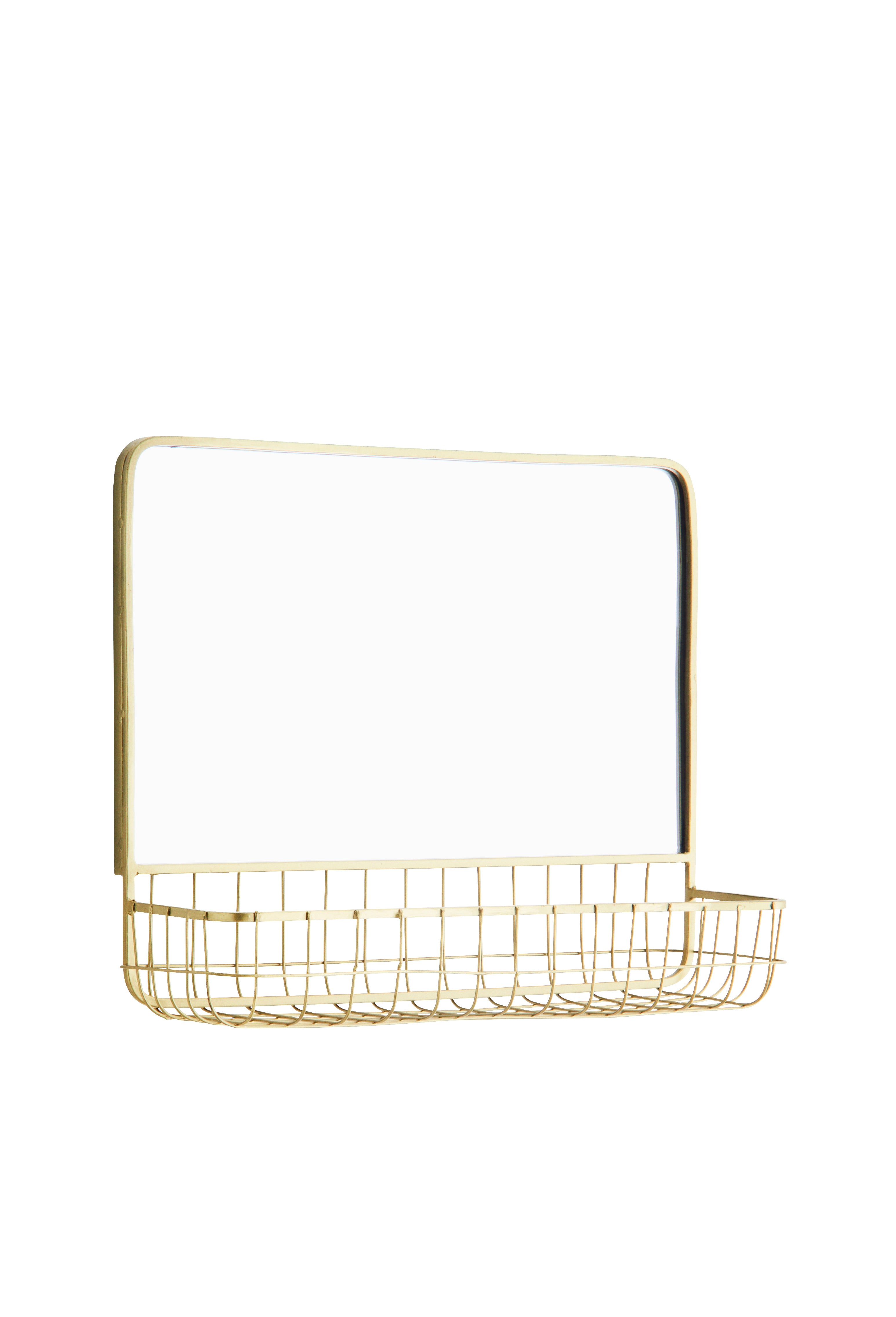 Madam Stoltz Mirror w/ iron shelf