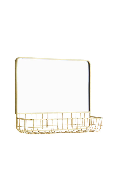 Madam Stoltz Mirror w/ iron shelf