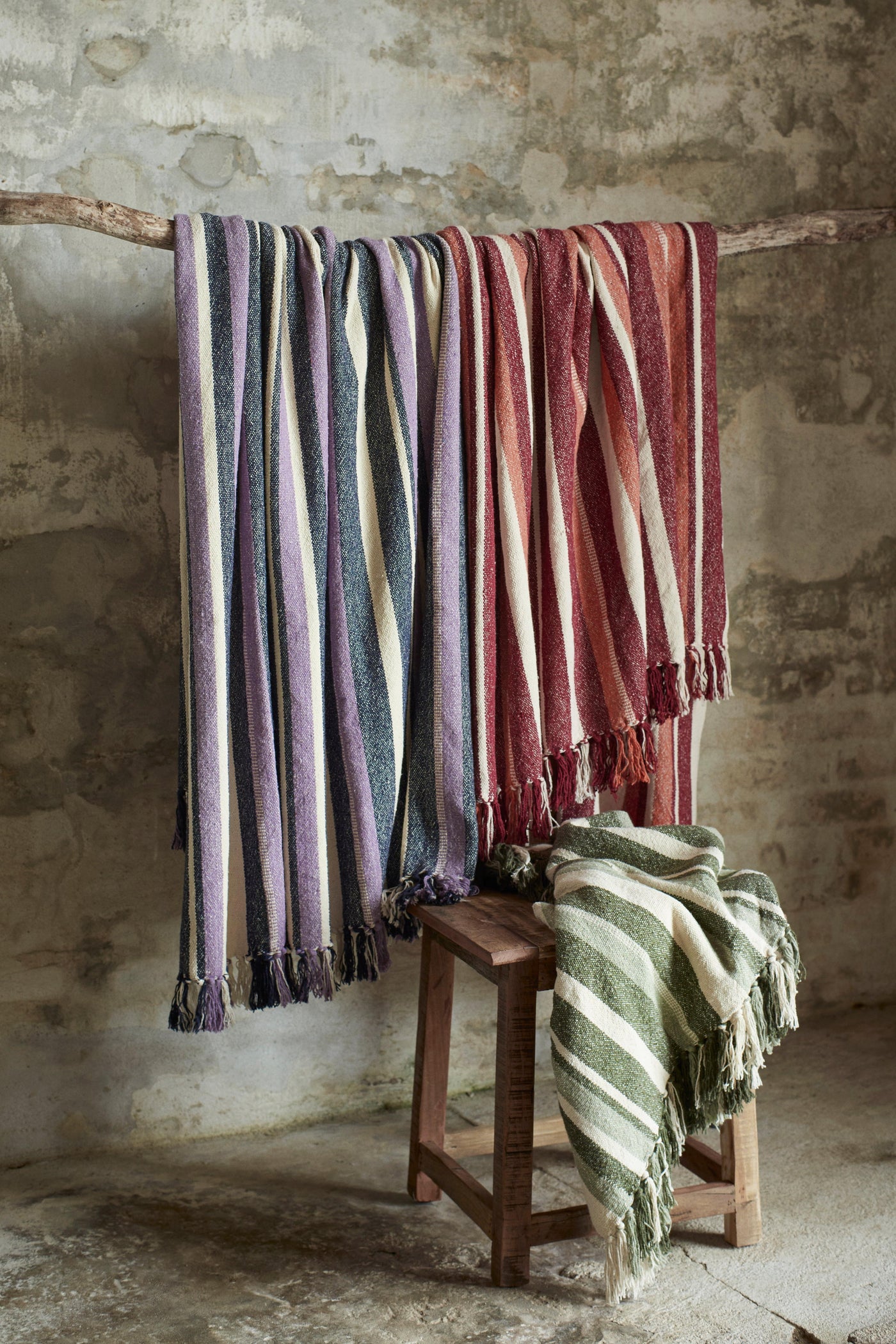 Madam Stoltz Recycled Cotton Throw