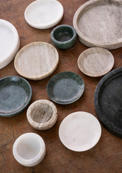 Madam Stoltz Round Marble Tray