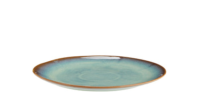 Madam Stoltz Stoneware Green Dinner Plate