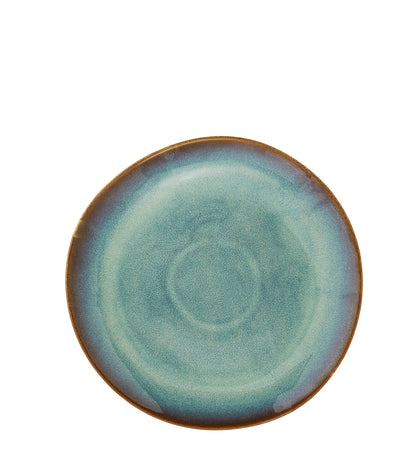 Madam Stoltz Stoneware Green Dinner Plate