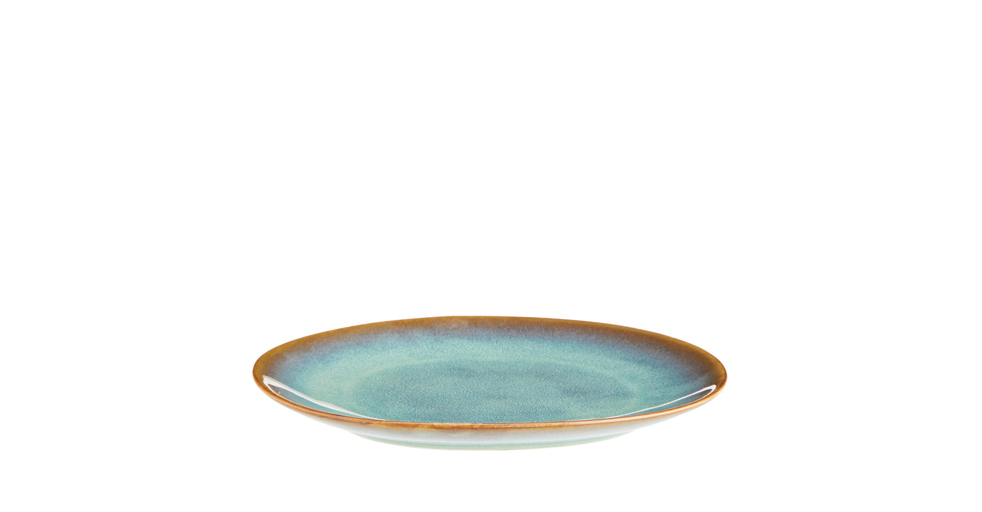 Madam Stoltz Stoneware Green Lunch Plate