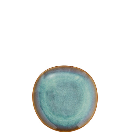Madam Stoltz Stoneware Green Lunch Plate