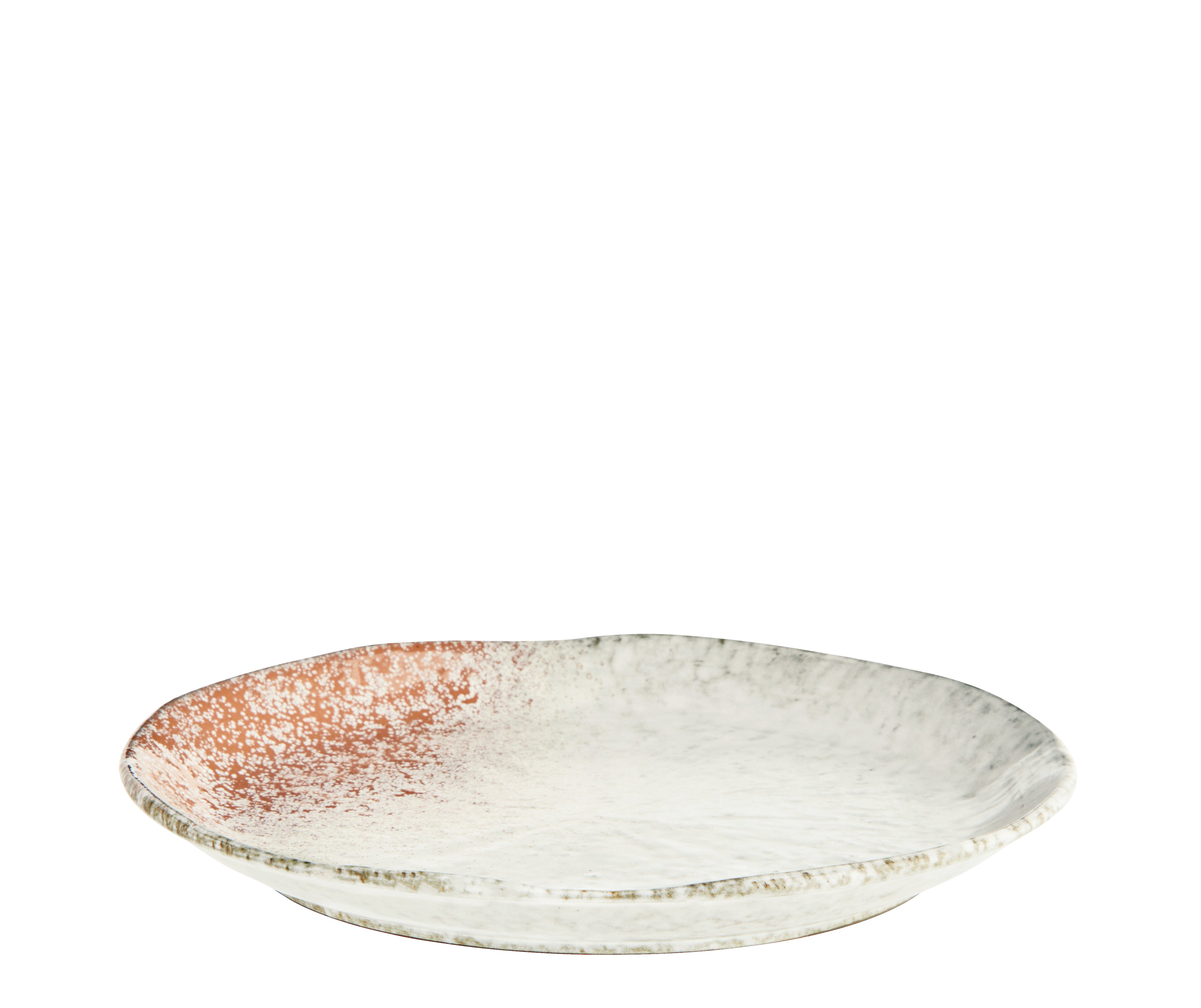 Madam Stoltz White Stoneware Dinner Plate