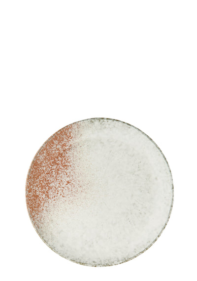 Madam Stoltz White Stoneware Dinner Plate