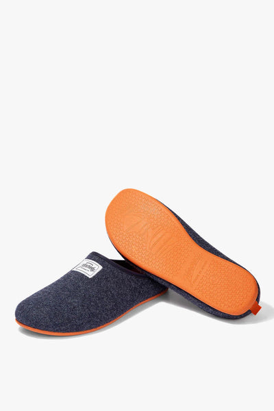 Mecredy Mens Navy / Orange Slippers-Mens-Ohh! By Gum - Shop Sustainable