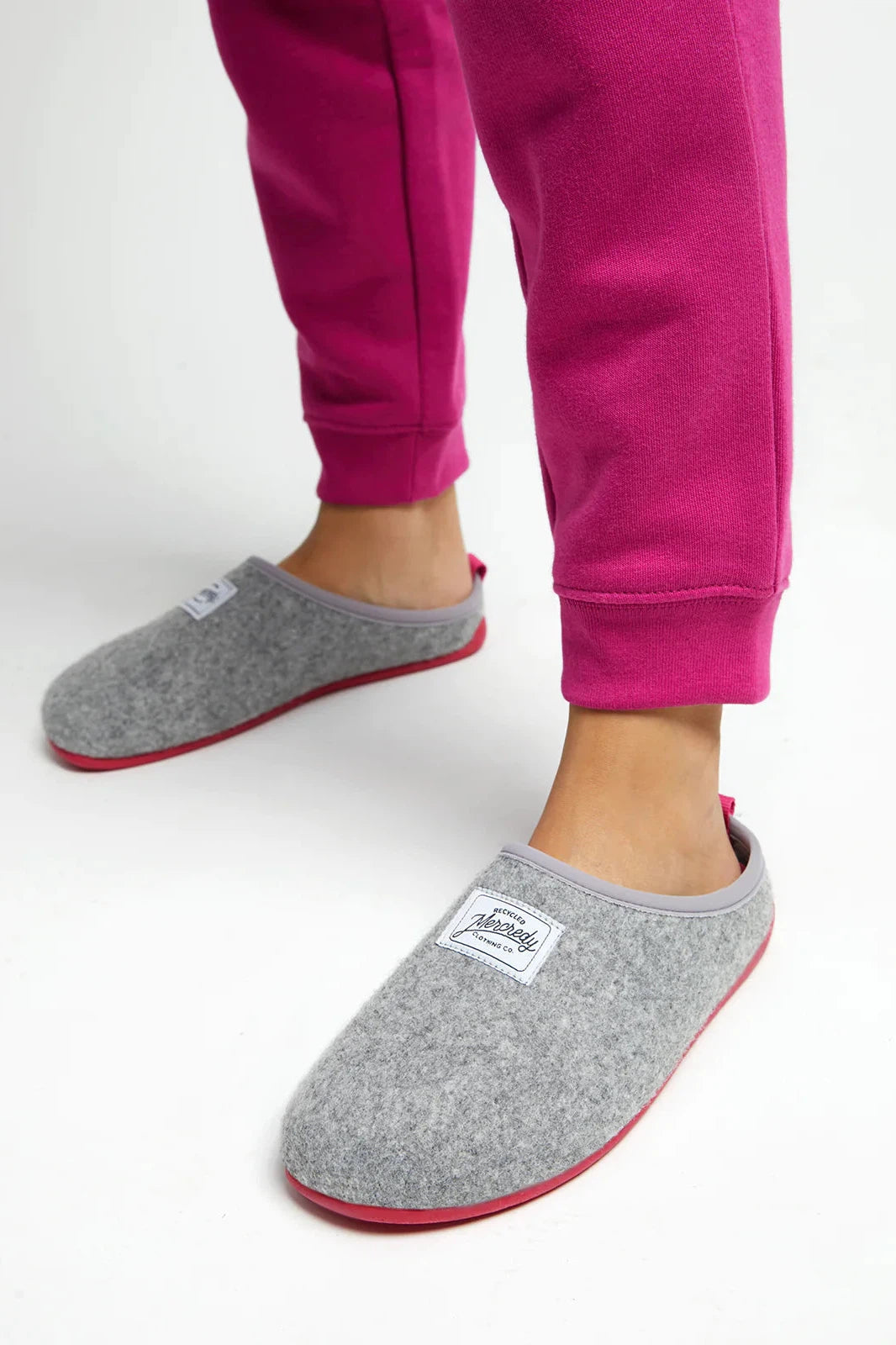 Mercredy Slipper Grey/Magenta-Womens-Ohh! By Gum - Shop Sustainable