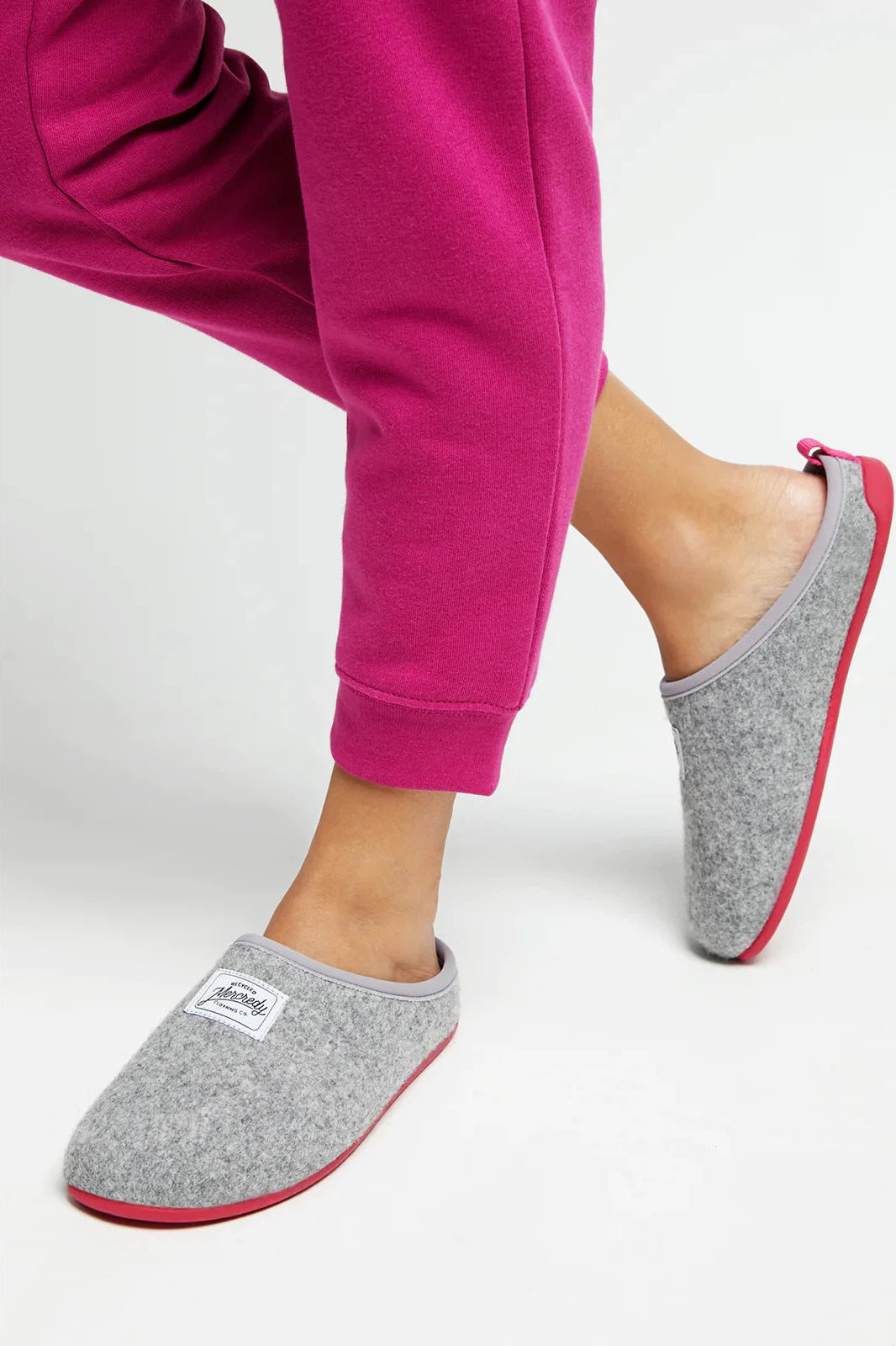 Mercredy Slipper Grey/Magenta-Womens-Ohh! By Gum - Shop Sustainable