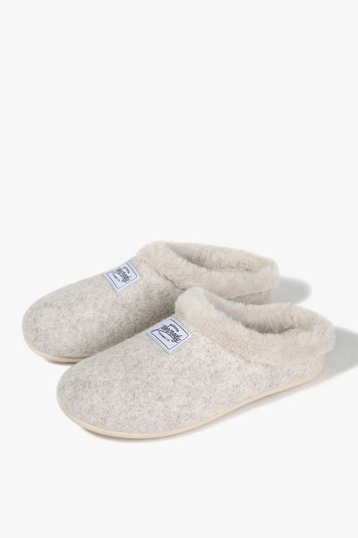 Mercredy Womens Beige Faux Fur Slippers-Womens-Ohh! By Gum - Shop Sustainable