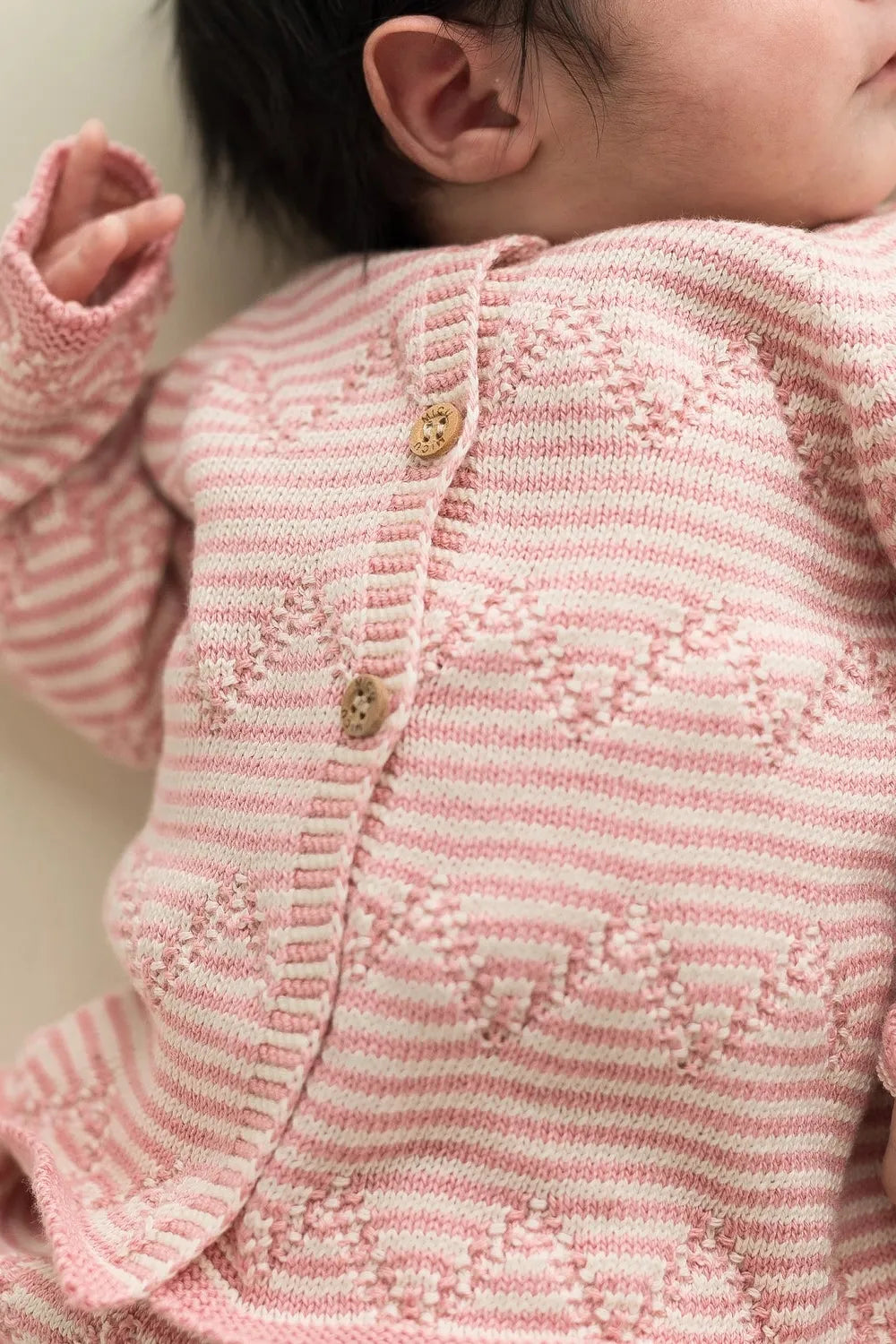 Micu Micu Set of Jacket and Pant Zigzag Bubblegum Pink-Ecru - Ohh! By Gum