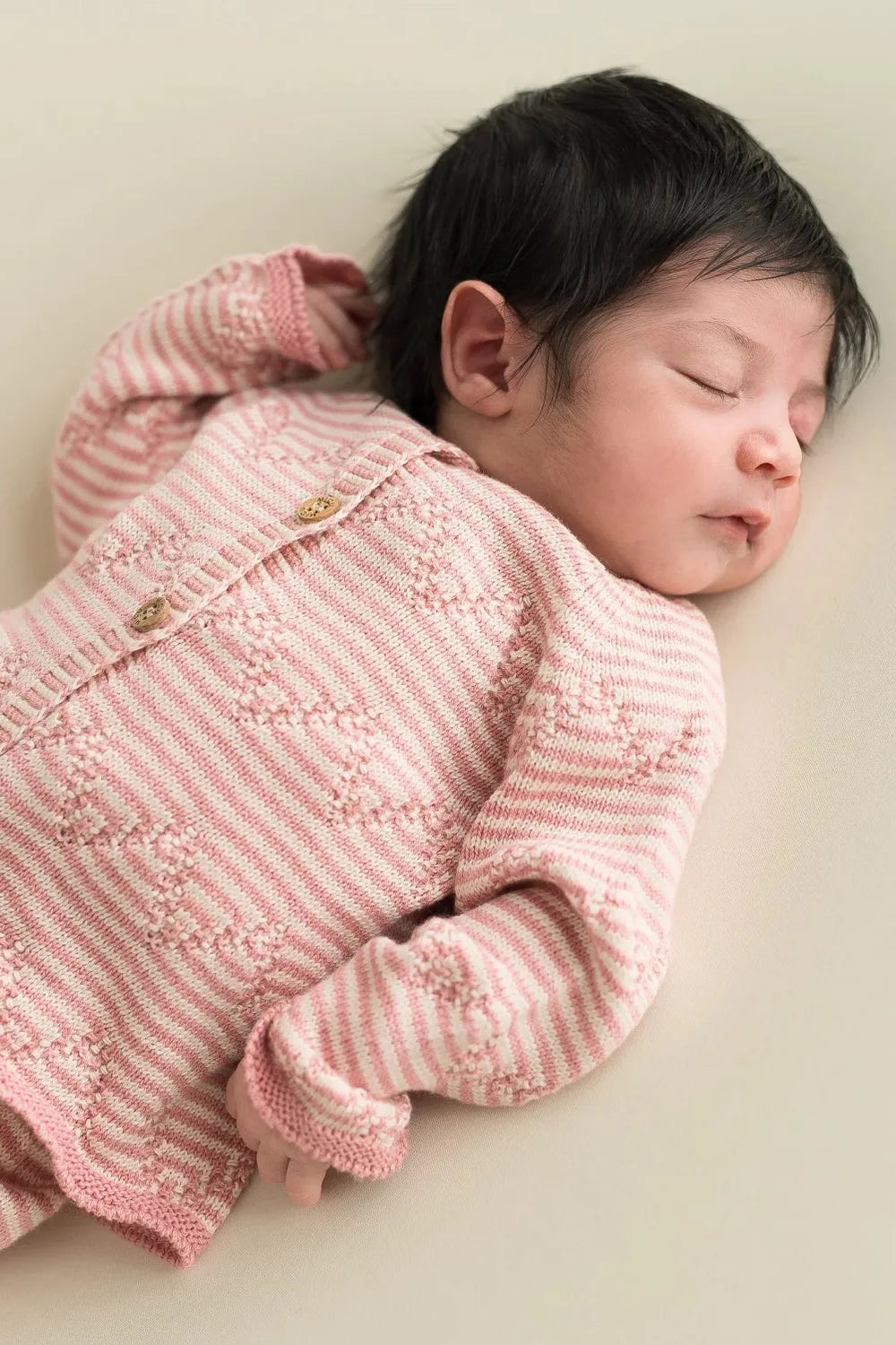 Micu Micu Set of Jacket and Pant Zigzag Bubblegum Pink-Ecru - Ohh! By Gum