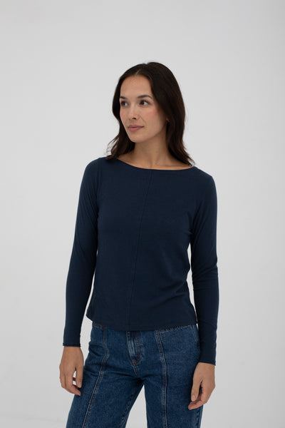 Mus & Bombon Navy Leith Top
