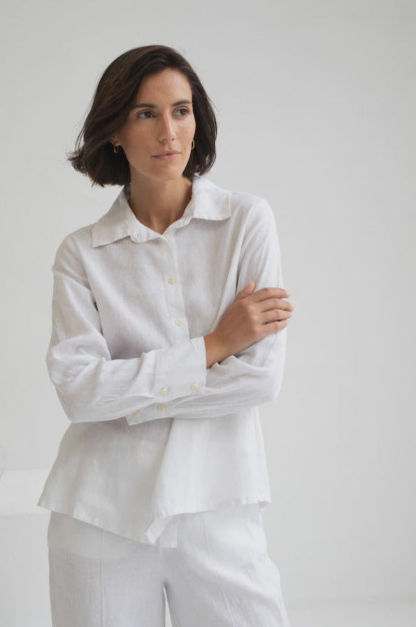 Mus & Bombon Shirt - White-Womens-Ohh! By Gum - Shop Sustainable