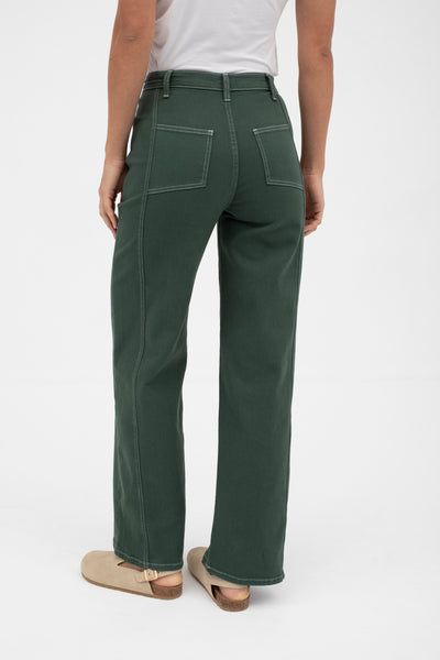Mus & Bombon Valby Sarga Dark Green Trousers