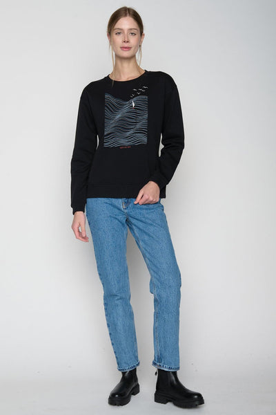 Greenbomb Nature High Sea (Canty/Pullover/GOTS) | Black