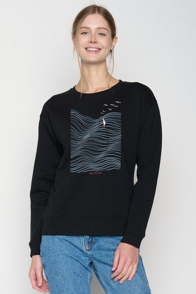 Greenbomb Nature High Sea (Canty/Pullover/GOTS) | Black