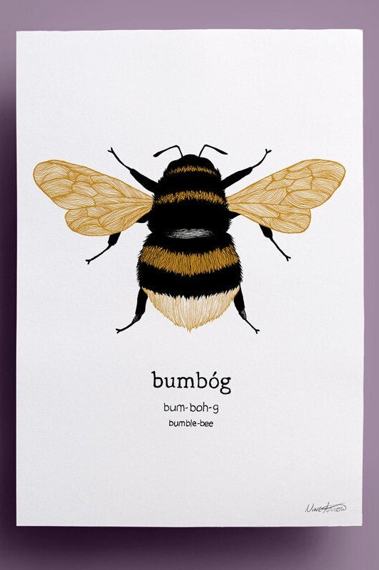 Nine Arrow Bumbóg Bumble Bee A5 Print-Gifts-Ohh! By Gum - Shop Sustainable