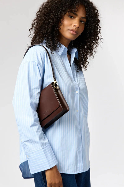 O MY BAG Audrey Mini ­ Chocolate Classic Leather