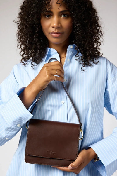 O MY BAG Audrey Mini ­ Chocolate Classic Leather