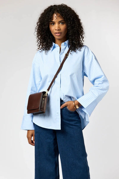 O MY BAG Audrey Mini ­ Chocolate Classic Leather