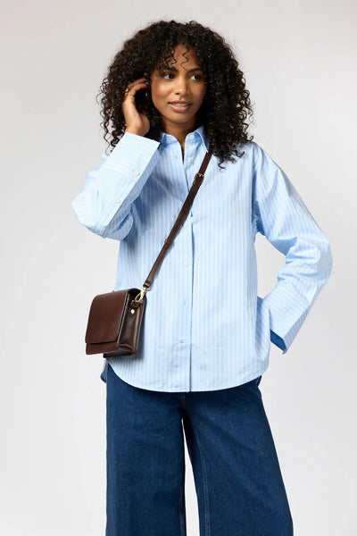 O MY BAG Audrey Mini ­ Chocolate Classic Leather