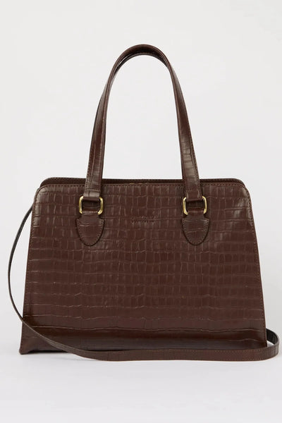 O MY BAG Blair ­Chocolate Croco Leather