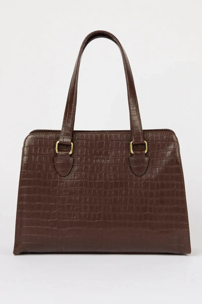 O MY BAG Blair ­Chocolate Croco Leather