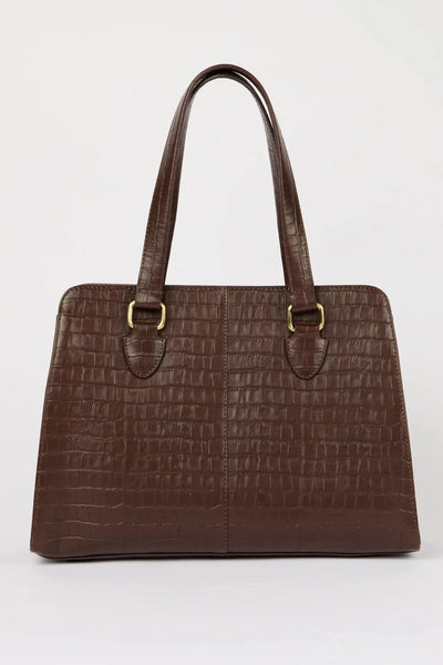 O MY BAG Blair ­Chocolate Croco Leather