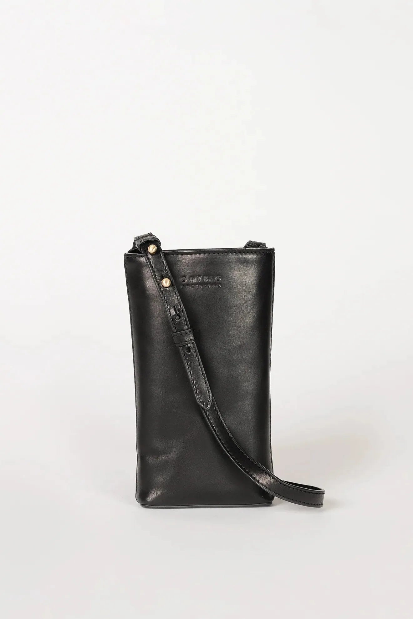 O MY BAG Charlie Phone Bag -­ Black Classic Leather