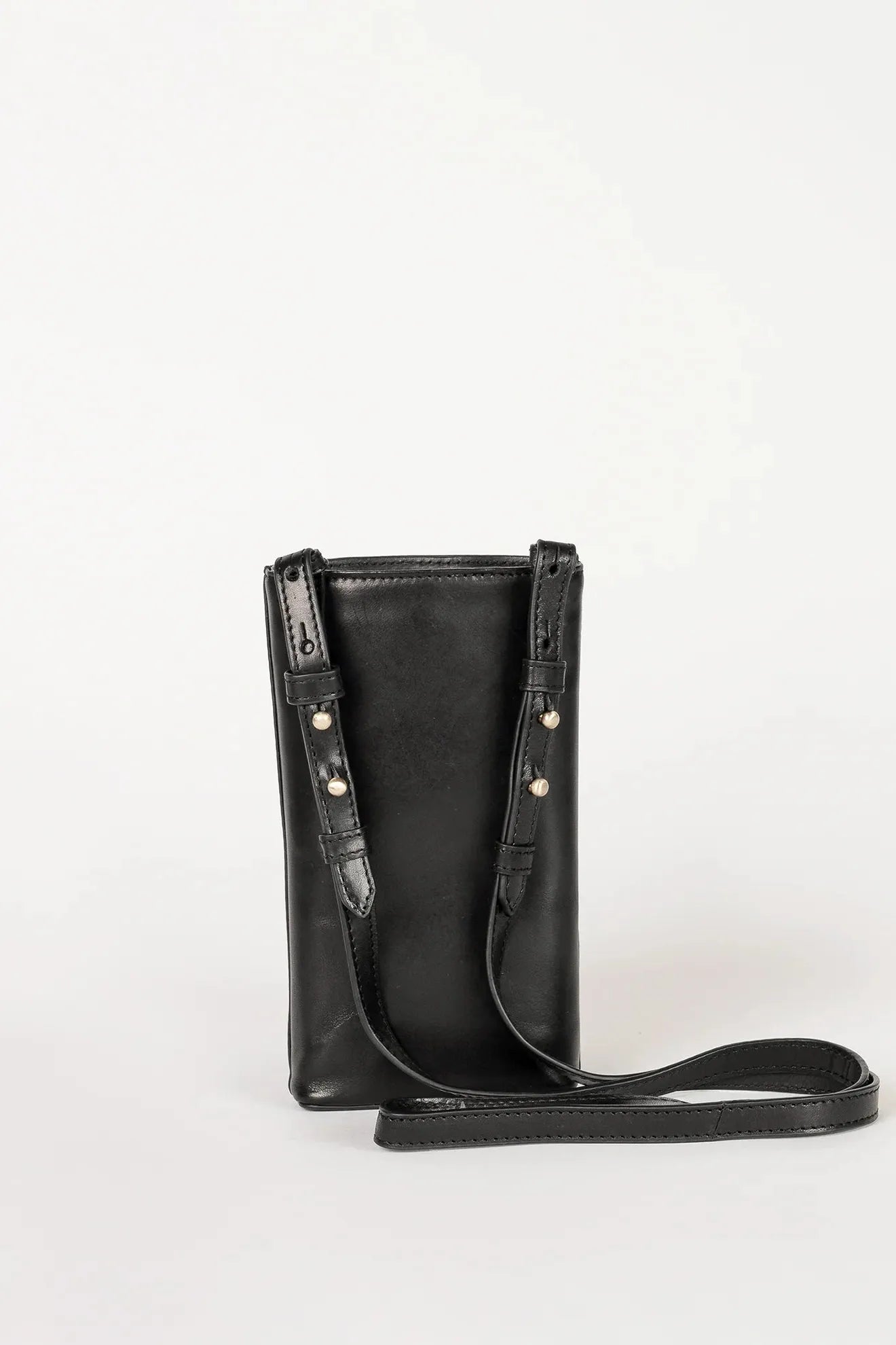 O MY BAG Charlie Phone Bag -­ Black Classic Leather
