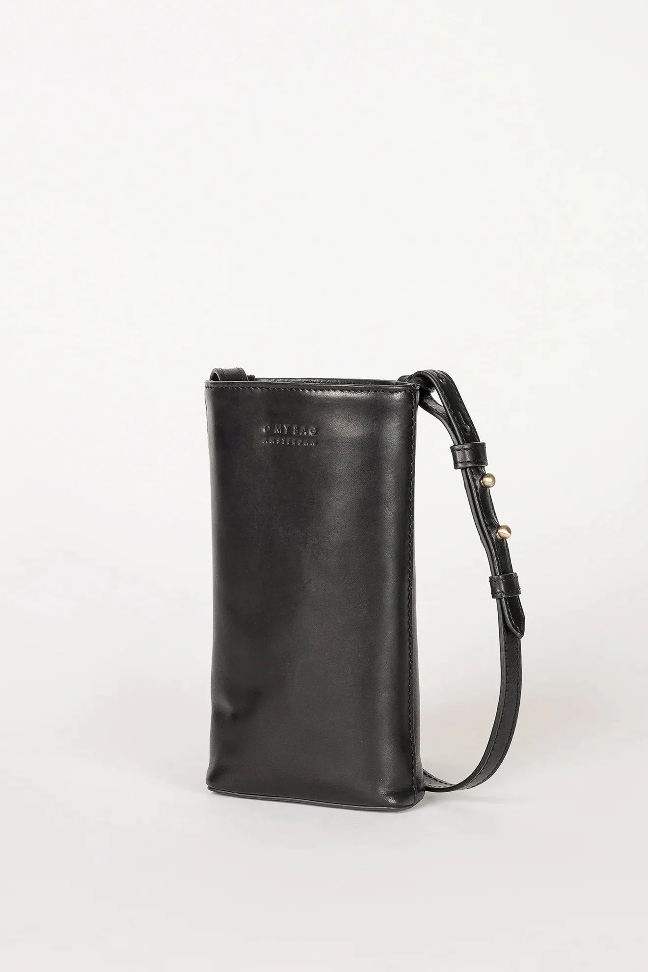O MY BAG Charlie Phone Bag -­ Black Classic Leather