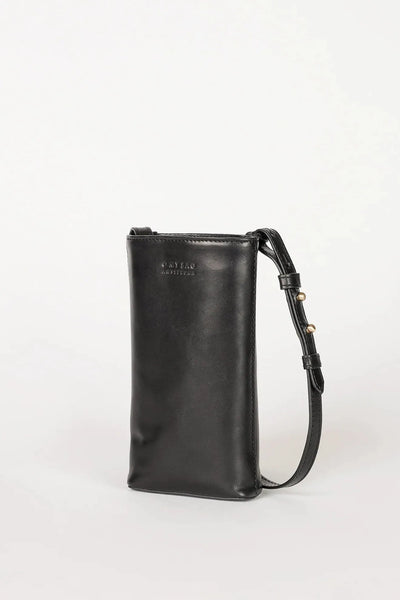O MY BAG Charlie Phone Bag -­ Black Classic Leather