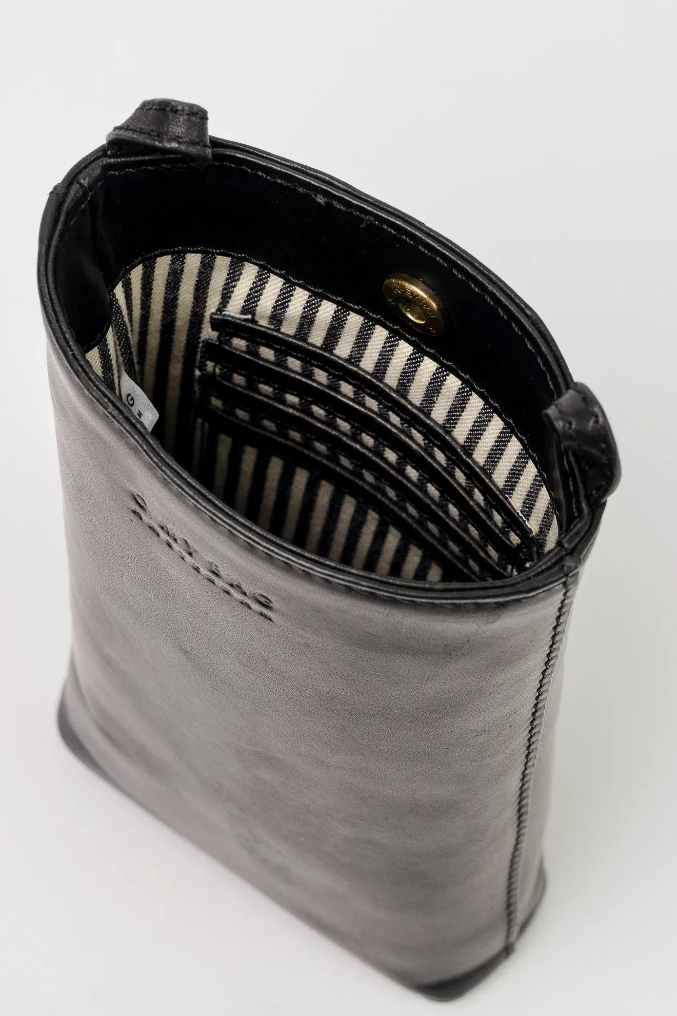 O MY BAG Charlie Phone Bag -­ Black Classic Leather