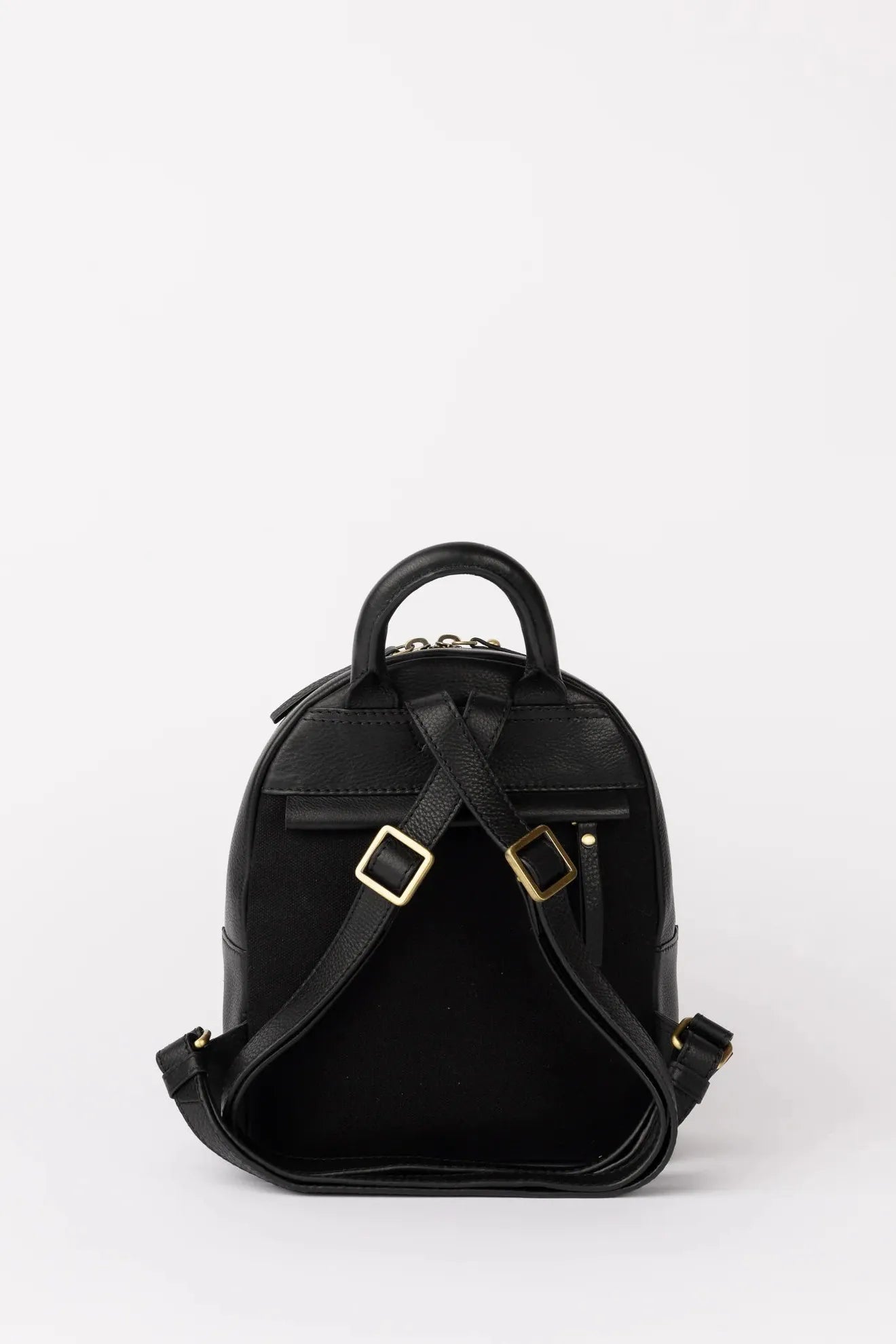 O MY BAG Ivy Mini Backpack ­Black Soft Grain Leather