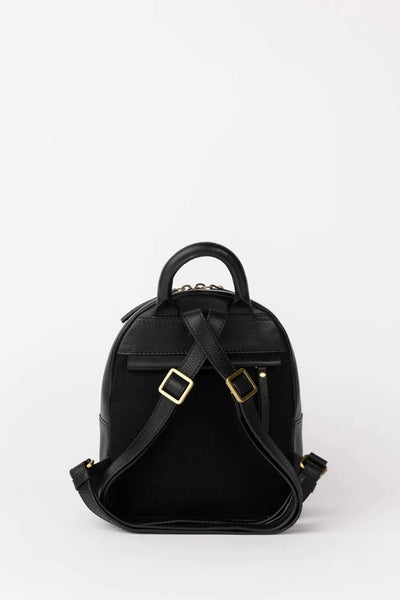O MY BAG Ivy Mini Backpack ­Black Soft Grain Leather