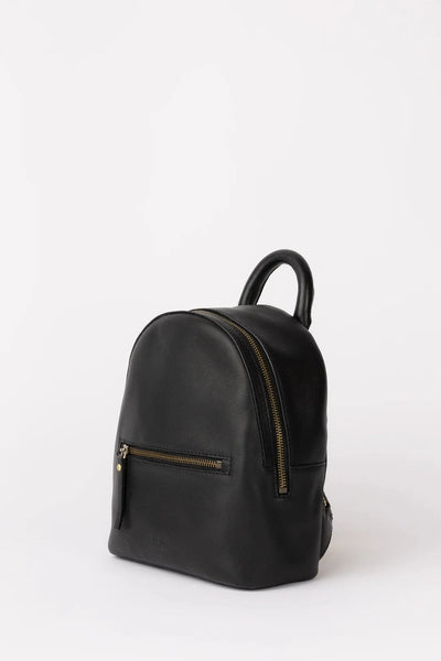 O MY BAG Ivy Mini Backpack ­Black Soft Grain Leather