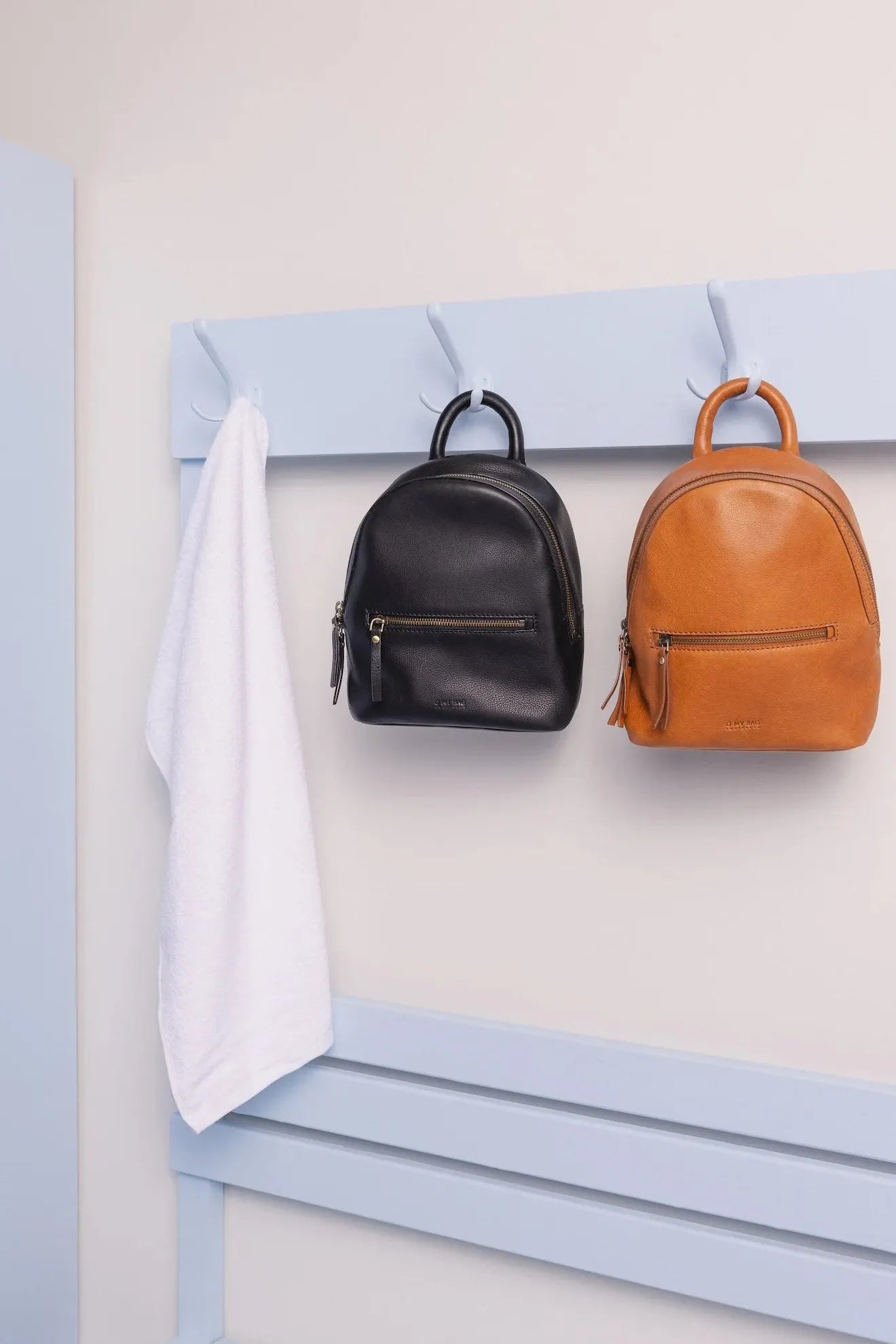 O MY BAG Ivy Mini Backpack ­Black Soft Grain Leather