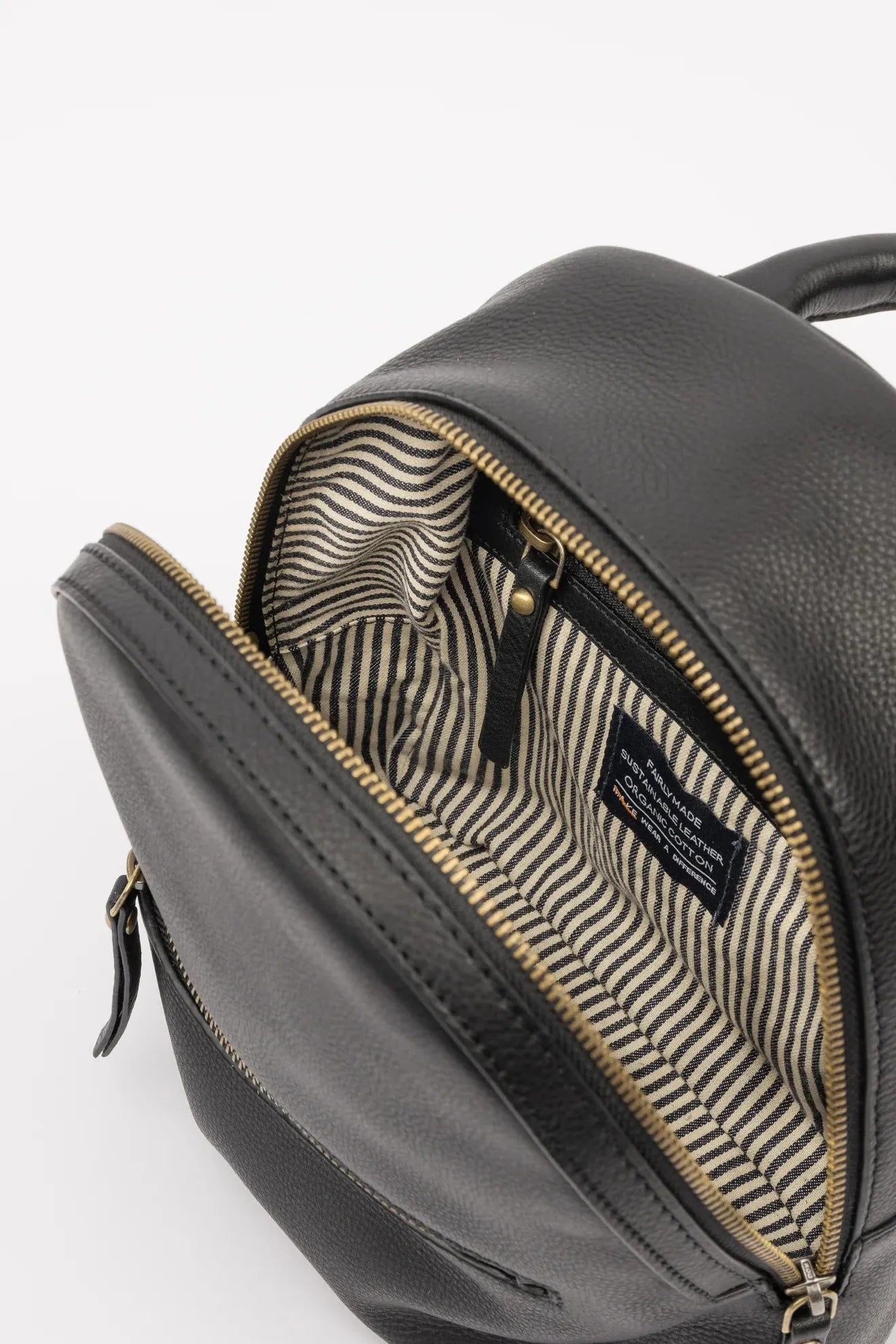 O MY BAG Ivy Mini Backpack ­Black Soft Grain Leather