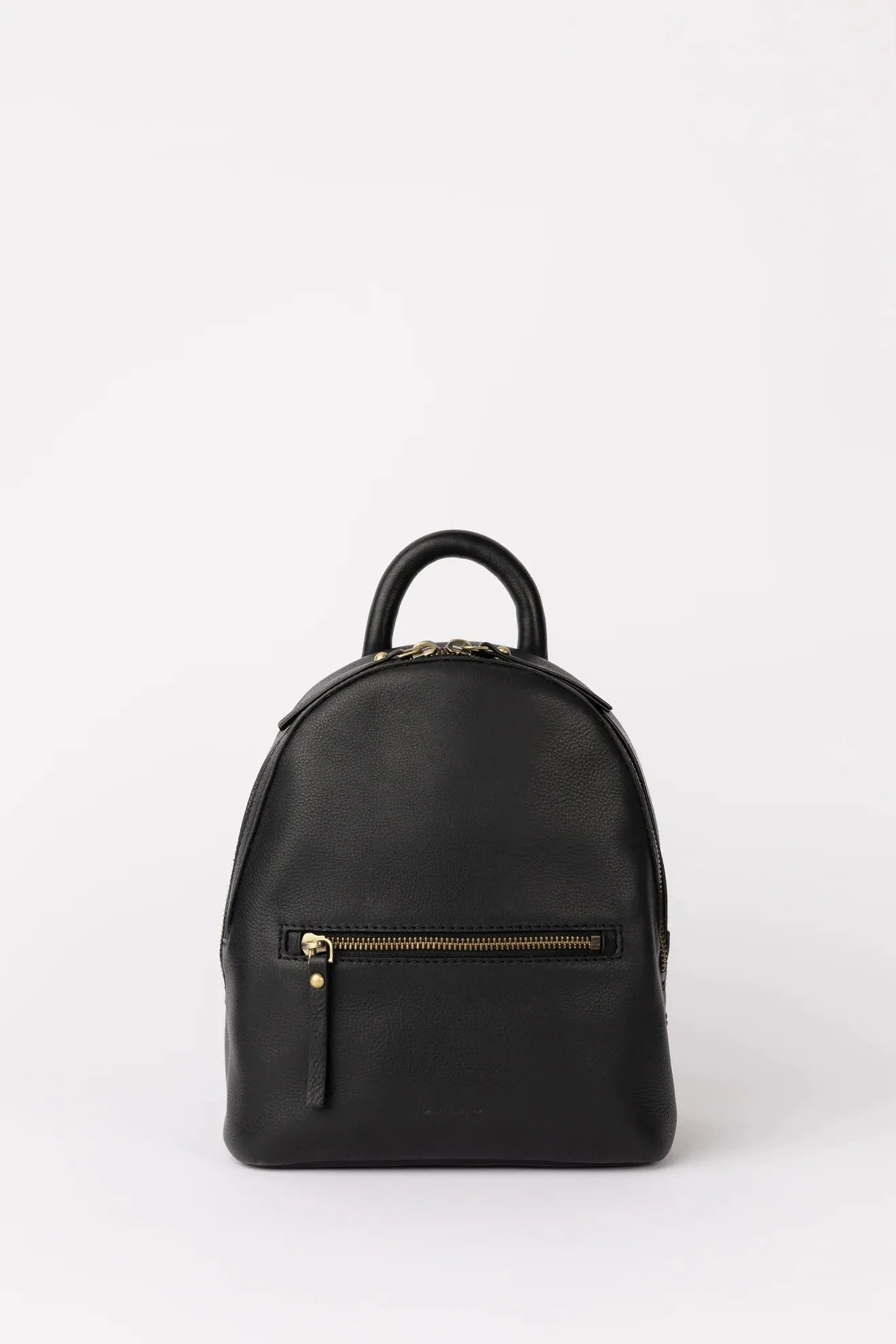 O MY BAG Ivy Mini Backpack ­Black Soft Grain Leather
