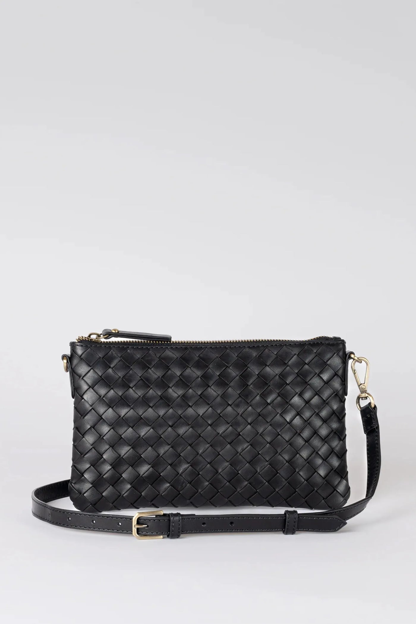 O MY BAG Lexi ­ Black Woven Classic Leather