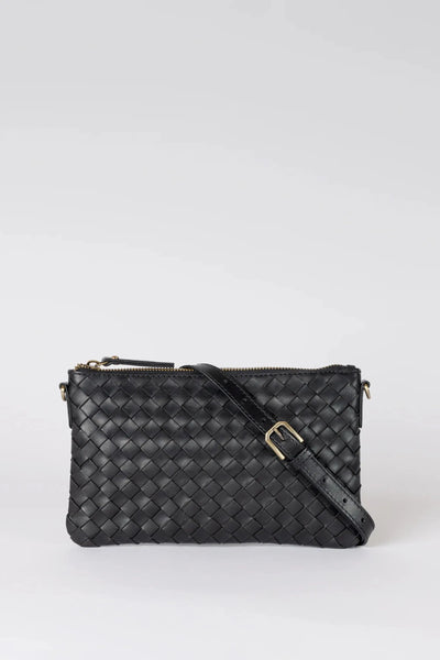 O MY BAG Lexi ­ Black Woven Classic Leather