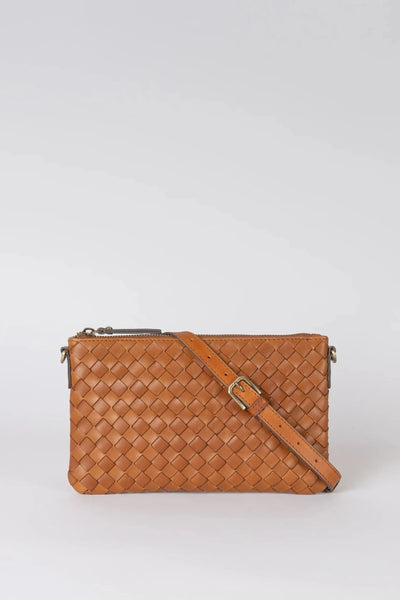 O MY BAG Lexi ­Cognac Woven Classic Leather