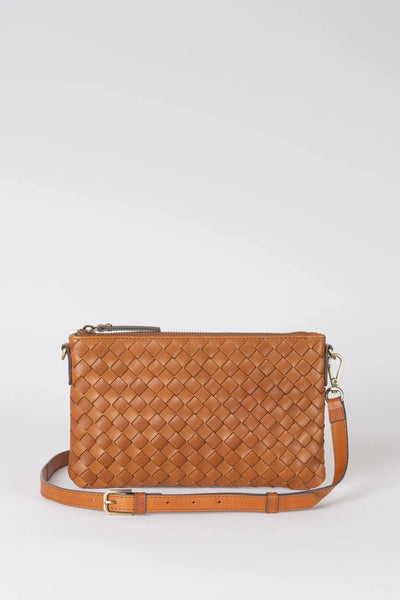 O MY BAG Lexi ­Cognac Woven Classic Leather