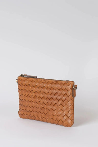O MY BAG Lexi ­Cognac Woven Classic Leather