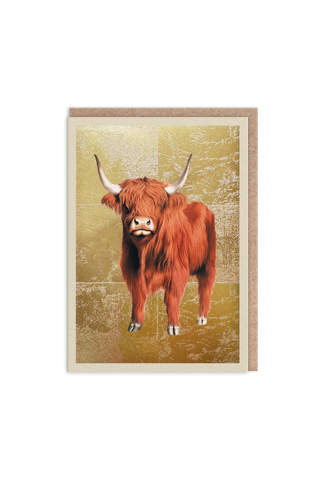 Ohh Deer Highland Cow Greeting Card