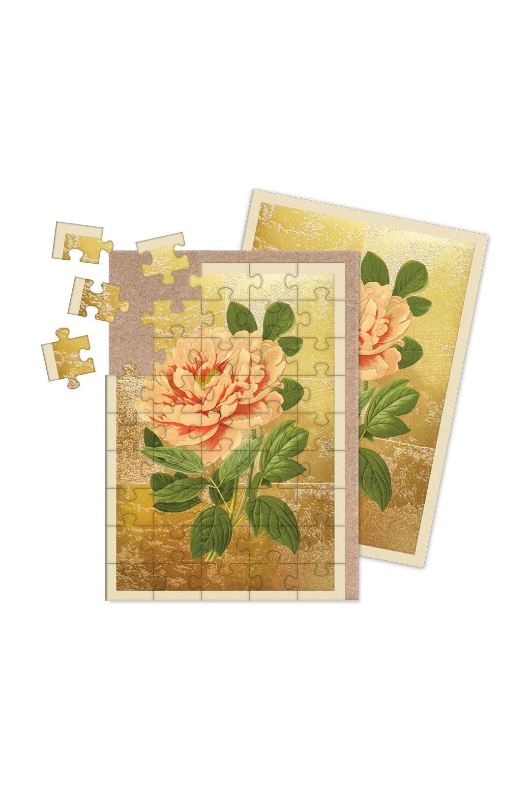 Ohh Deer Tree Peony Jigsaw Greeting Card (A6)