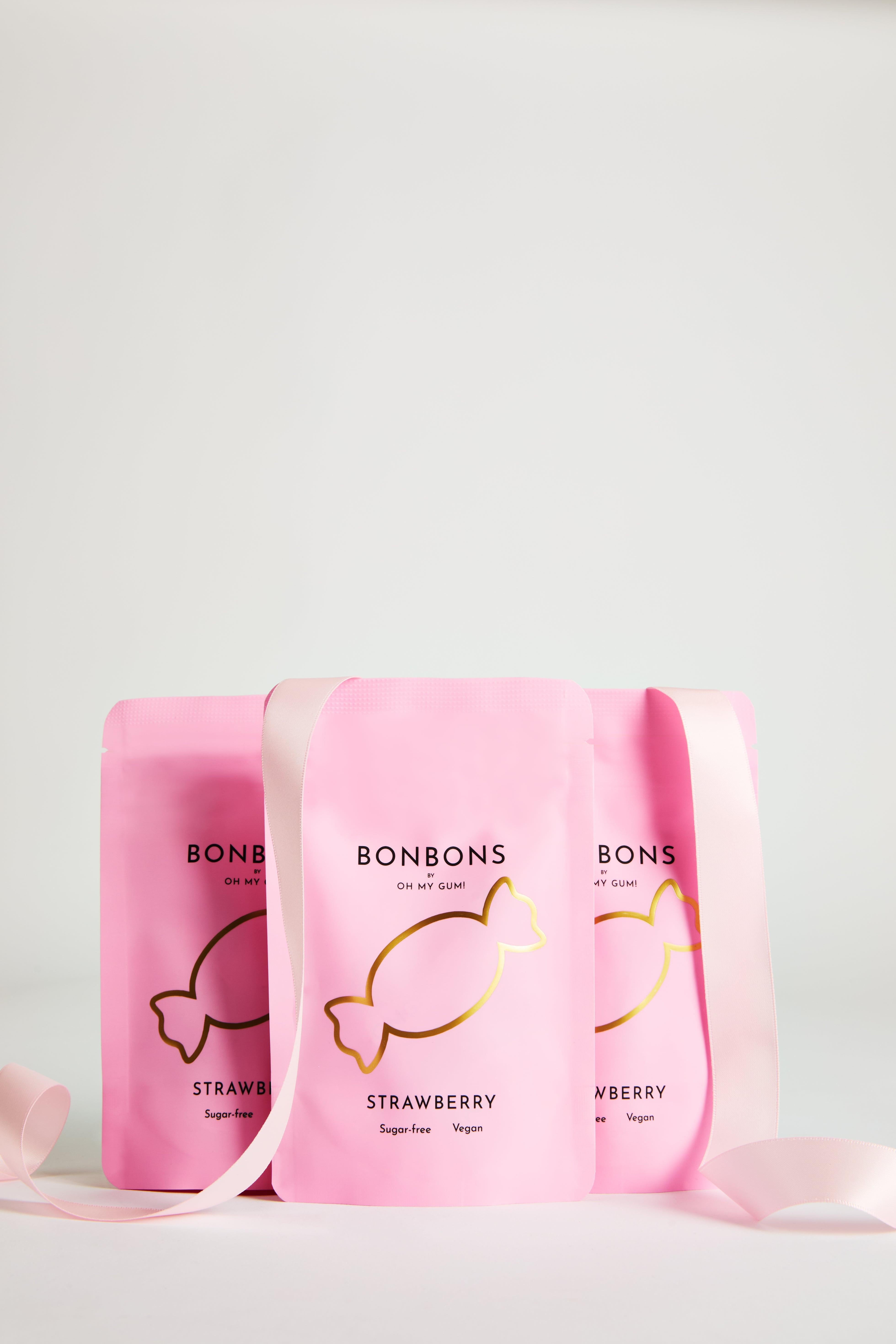 OH MY GUM! Strawberry sugar-free Bonbons 